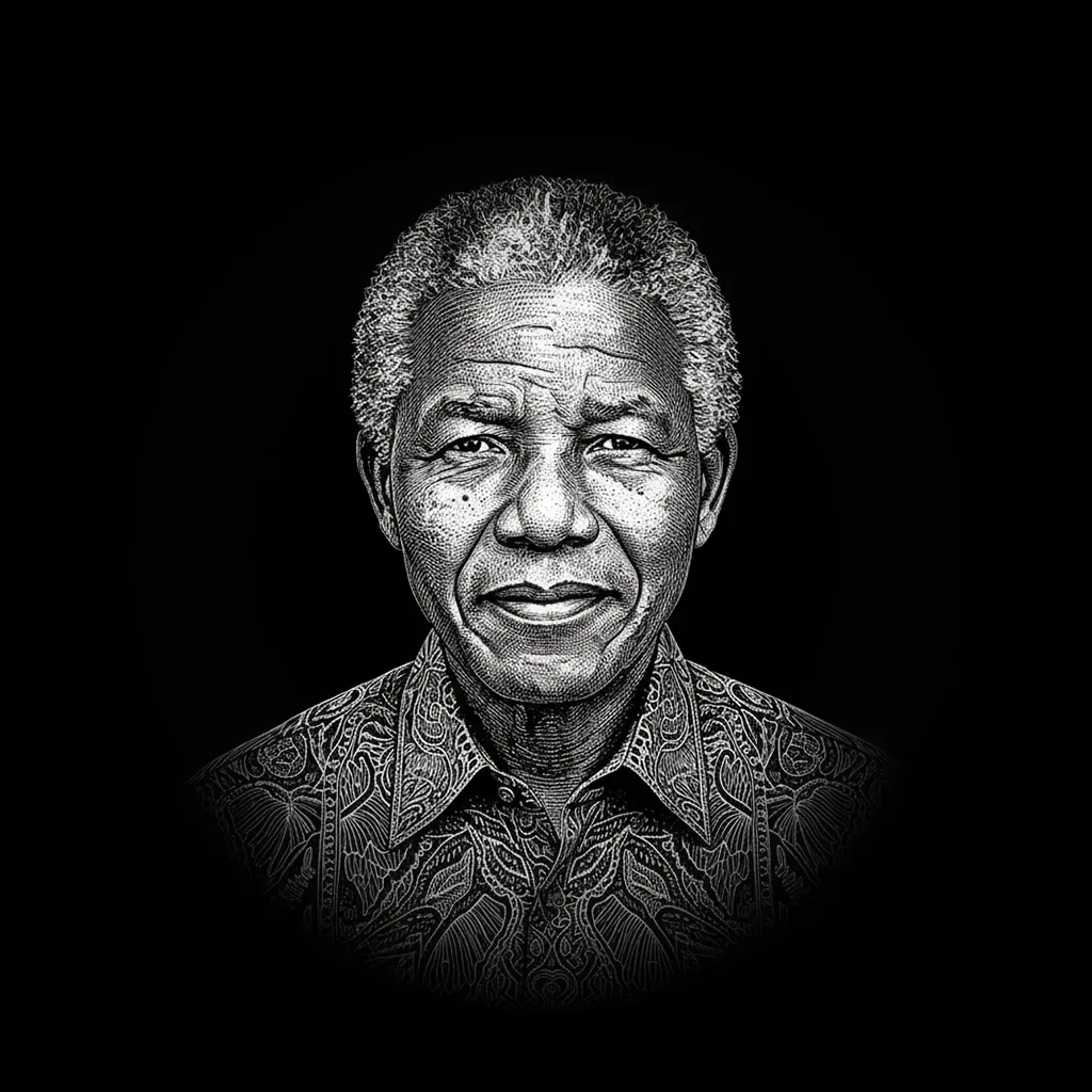 Illustration of Nelson Mandela